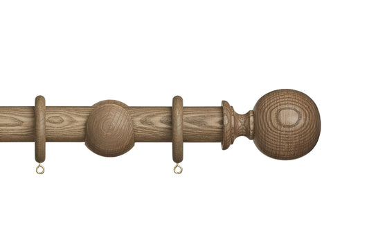 Hallis Eden Ball 35mm Wooden Curtain Pole - Sisal