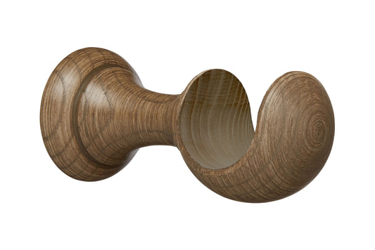 Hallis Eden 35mm Wooden Curtain Pole Cup Bracket - Sisal