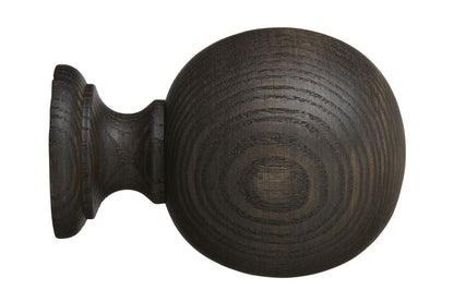 Hallis Eden 35mm Ball Wooden Curtain Pole Finial - Umber
