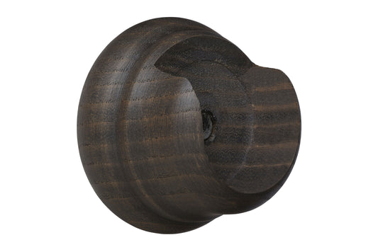 Hallis Eden 35mm Wooden Curtain Pole Recess Bracket - Umber