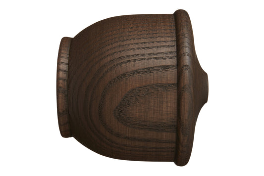 Hallis Eden 45mm Urn Wooden Curtain Pole Finial - Cocoa