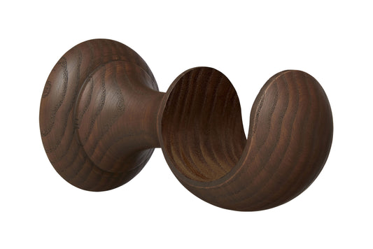 Hallis Eden 45mm Wooden Curtain Pole Cup Bracket - Cocoa