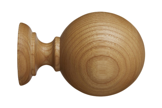 Hallis Eden 45mm Ball Wooden Curtain Pole Finial - Natural Ash