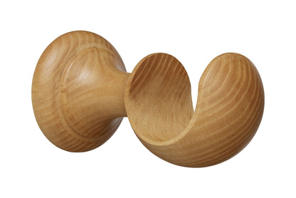 Hallis Eden 45mm Wooden Curtain Pole Cup Bracket - Natural Ash