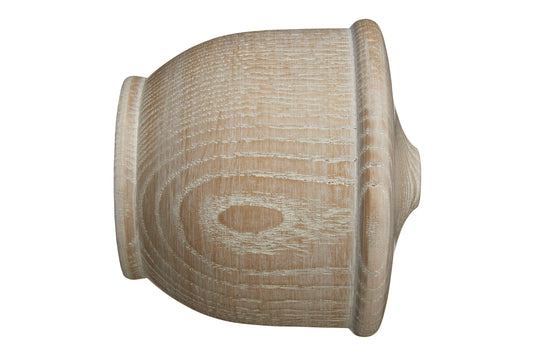 Hallis Eden 45mm Urn Wooden Curtain Pole Finial - Oatmeal