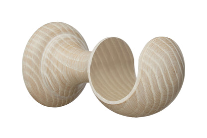Hallis Eden 45mm Wooden Curtain Pole Cup Bracket - Oatmeal