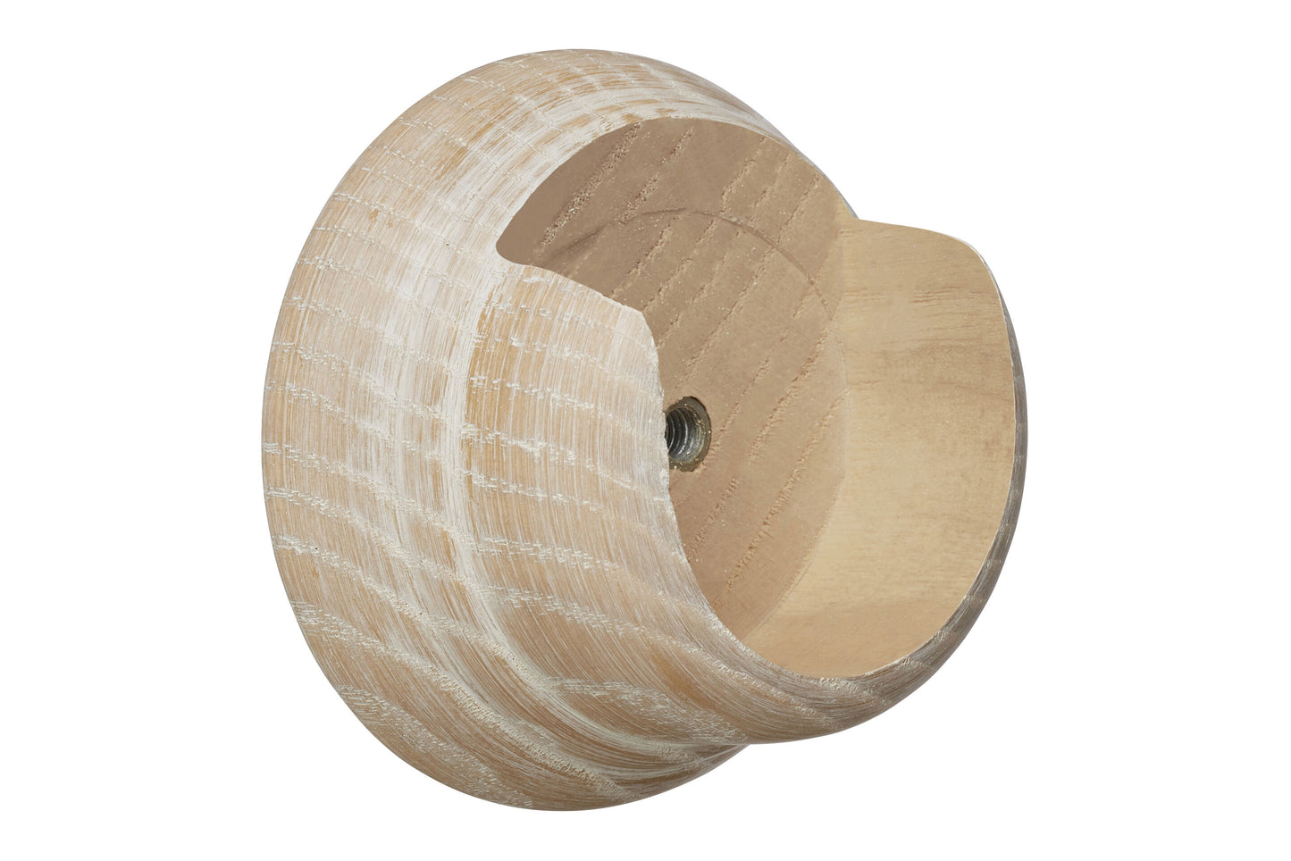 Hallis Eden 45mm Wooden Curtain Pole Recess Bracket - Oatmeal