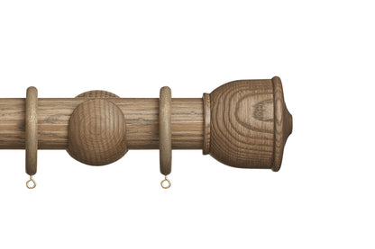 Hallis Eden Urn 45mm Wooden Curtain Pole - Sisal