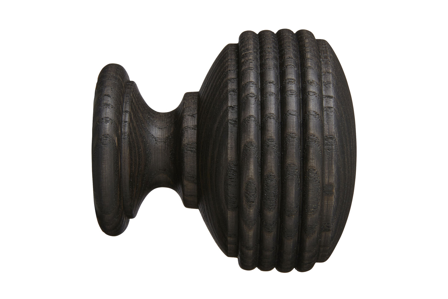 Hallis Eden 45mm Ellipse Wooden Curtain Pole Finial - Umber