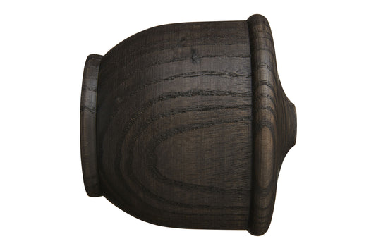 Hallis Eden 45mm Urn Wooden Curtain Pole Finial - Umber