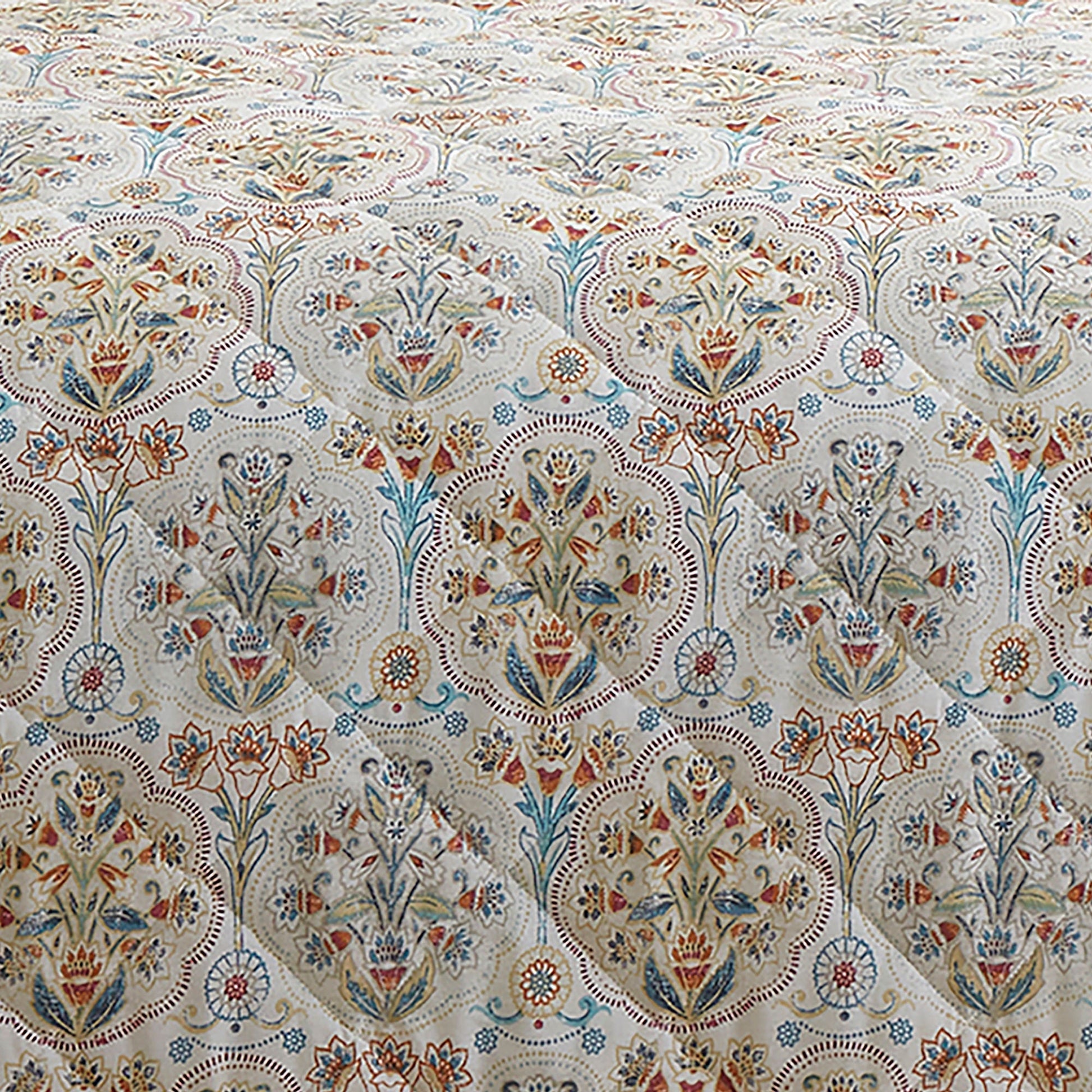 Edena Decorative Floral Bedspread in Natural 200cm X 230cm - Bedspread - Dreams & Drapes