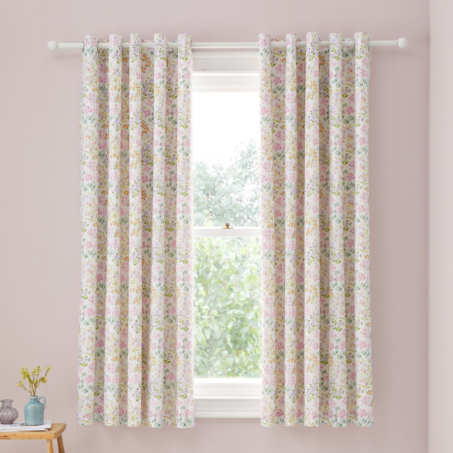 Edith Pair of Eyelet Curtains by Dreams & Drapes Design in Lilac - Pair of Eyelet Curtains - Dreams & Drapes Design