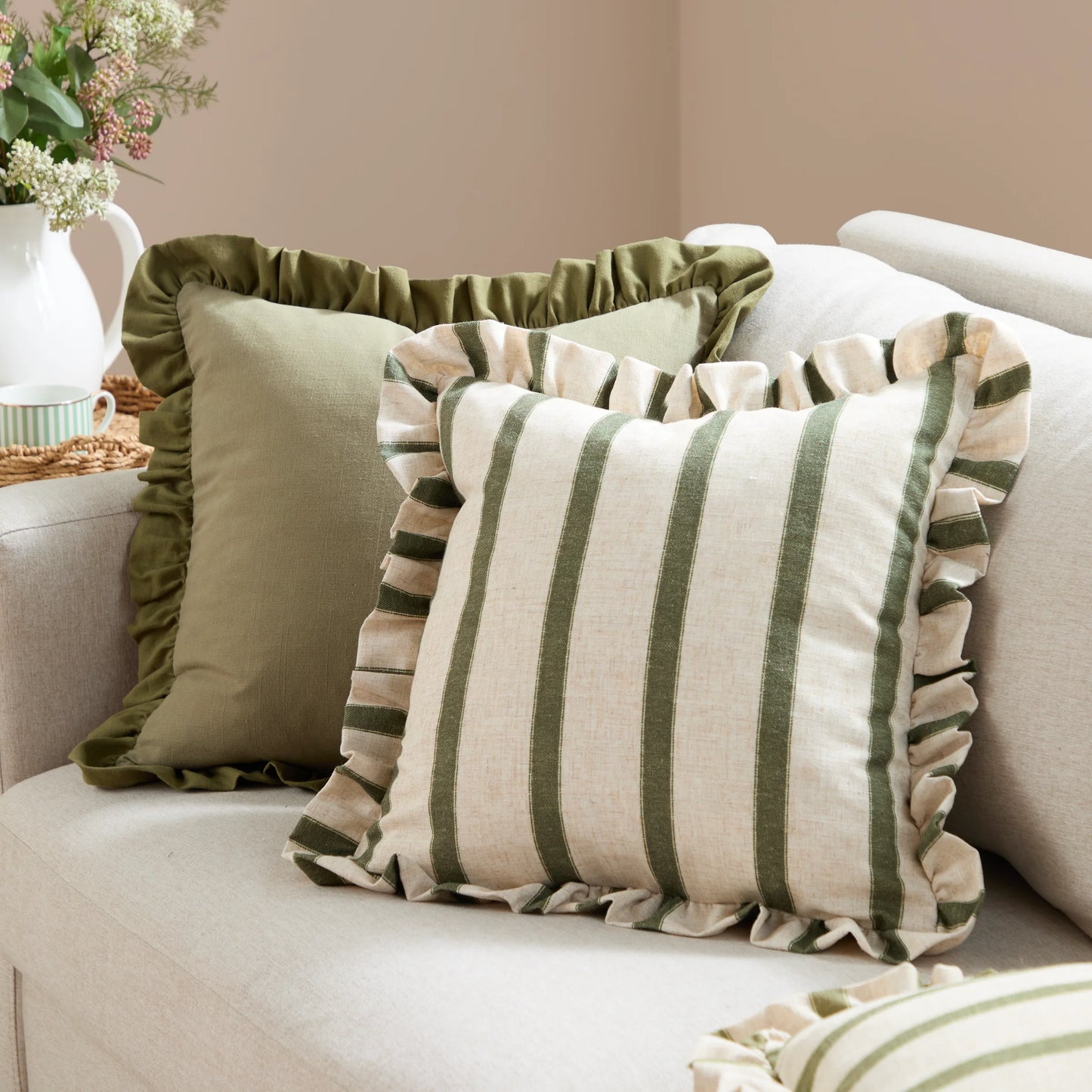 Wylder Effie Cushion - Sage/Green