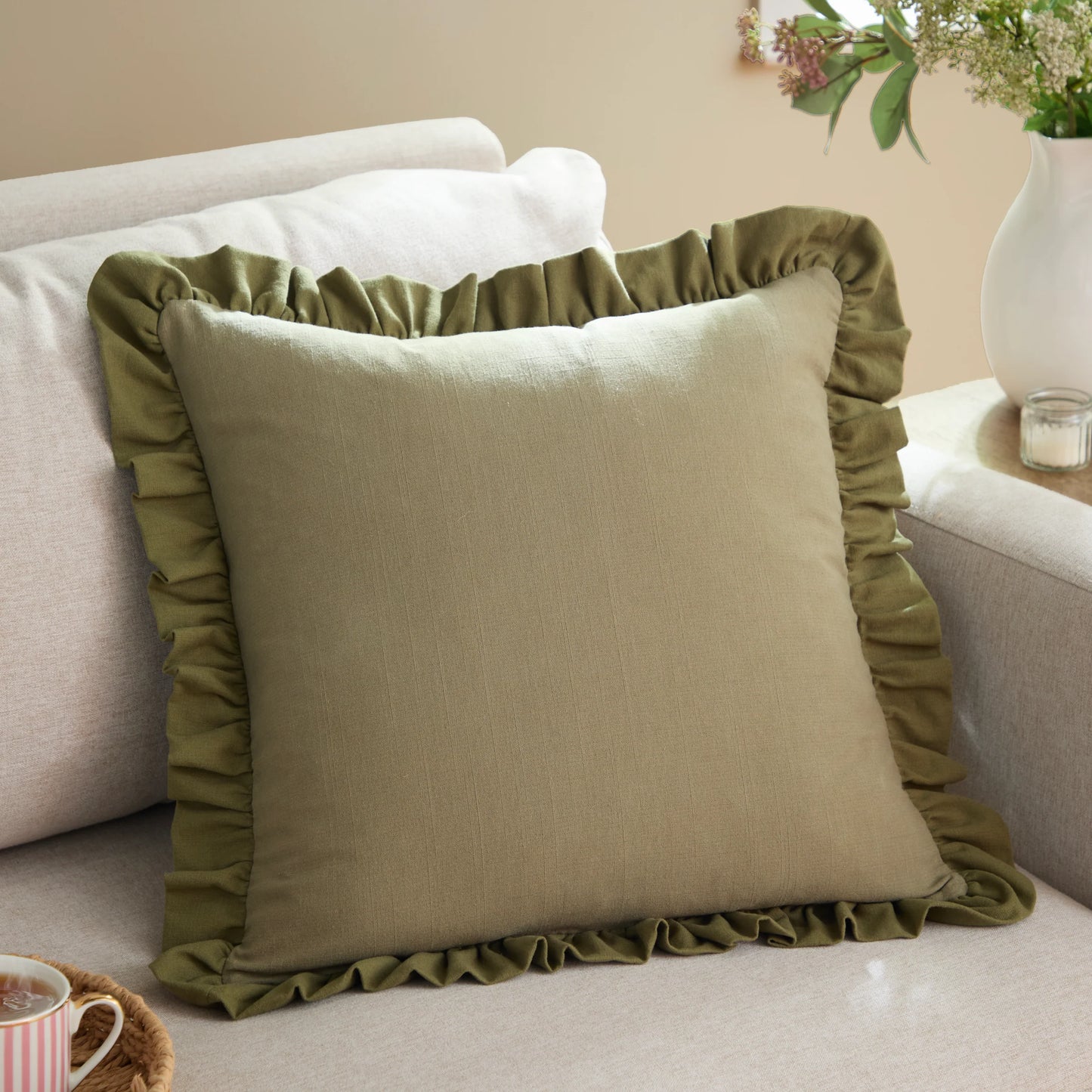 Wylder Effie Cushion - Sage/Green