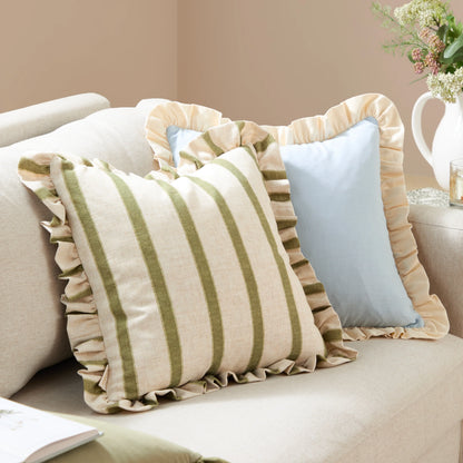 Wylder Effie Cushion - Sky Blue/Vintage Cream