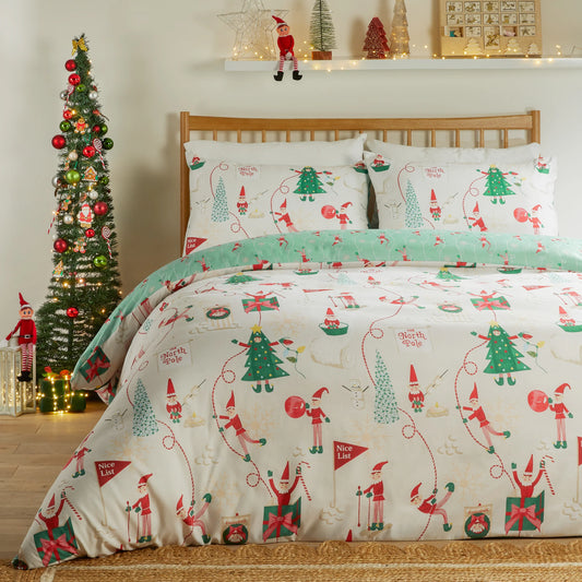 Duvet Day Elfie Duvet Cover Set - Cream/Mint