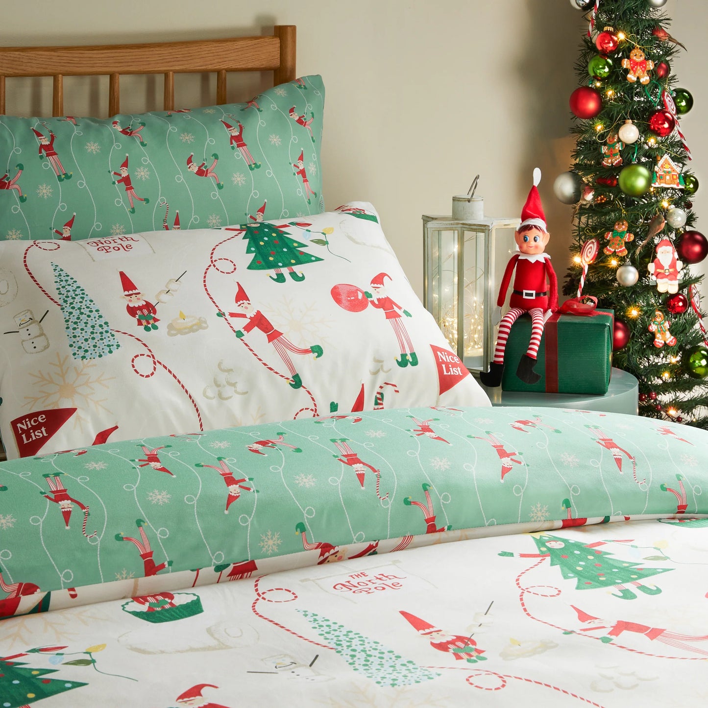 Duvet Day Elfie Duvet Cover Set - Cream/Mint