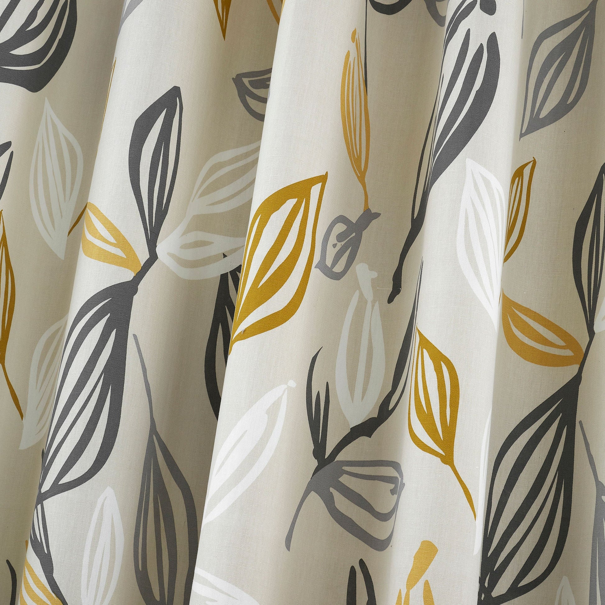 Ensley Pair of Eyelet Curtains by Fusion in Ochre - Pair of Eyelet Curtains - Fusion
