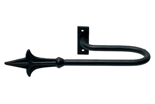 Hallis Artisan Spear Wrought Iron Extended Metal Curtain Holdbacks (Pair)