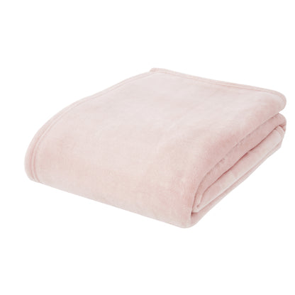 Catherine Lansfield Raschel Velvet Touch Throw - Blush