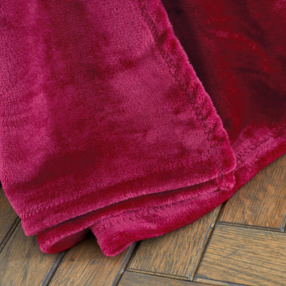 Catherine Lansfield Raschel Velvet Touch Throw - Hot Pink