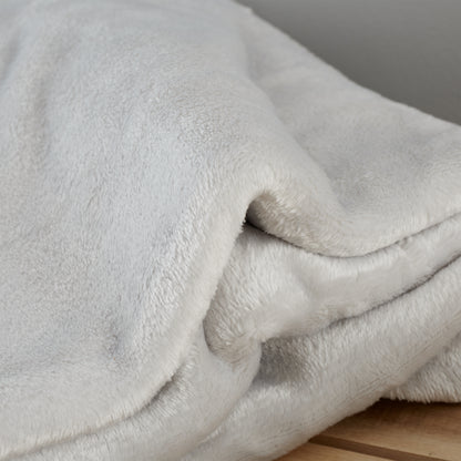 Catherine Lansfield Raschel Velvet Touch Throw - Silver