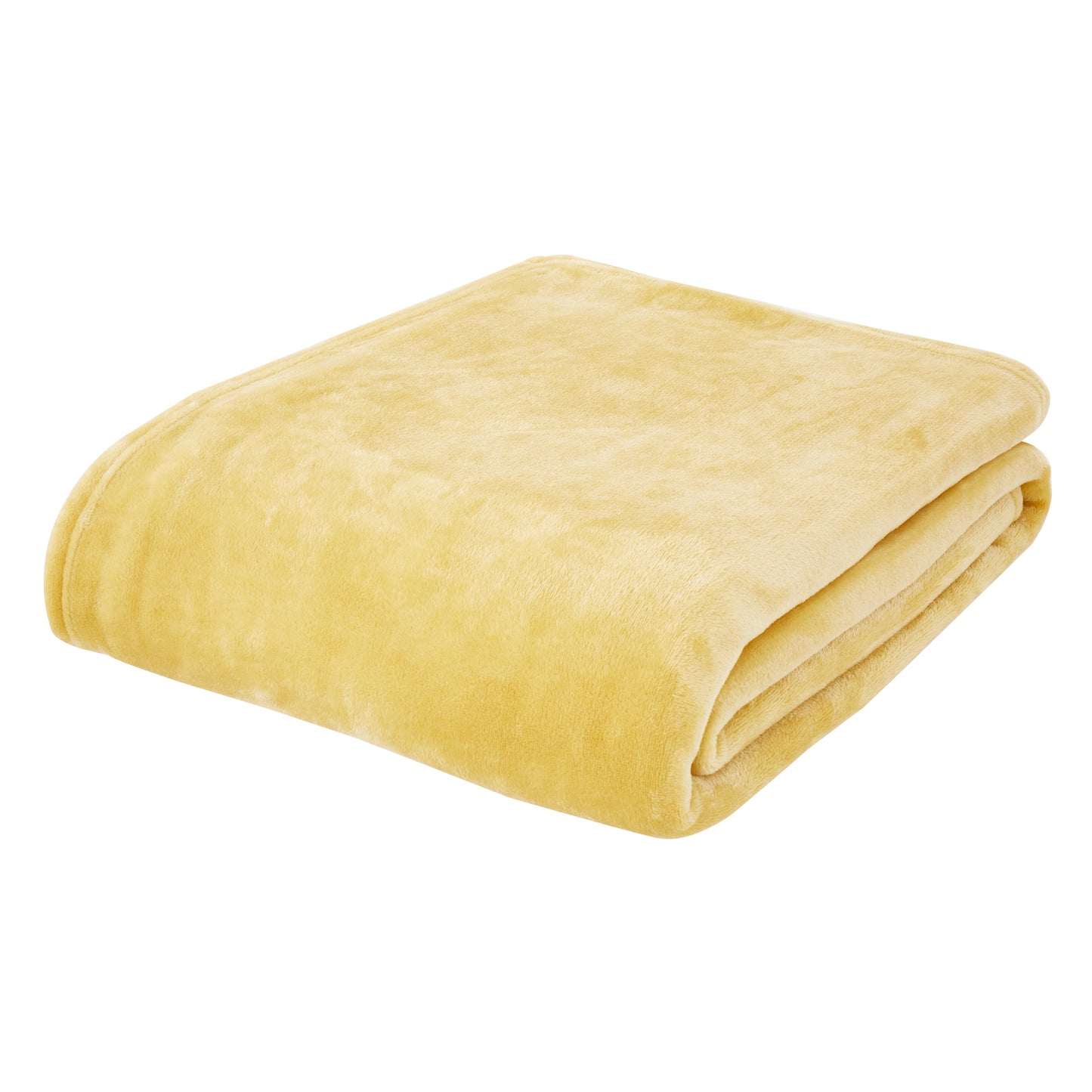 Catherine Lansfield Raschel Velvet Touch Throw - Ochre