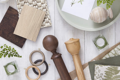 Hallis Eden 45mm Ball Wooden Curtain Pole Finial - Natural Ash