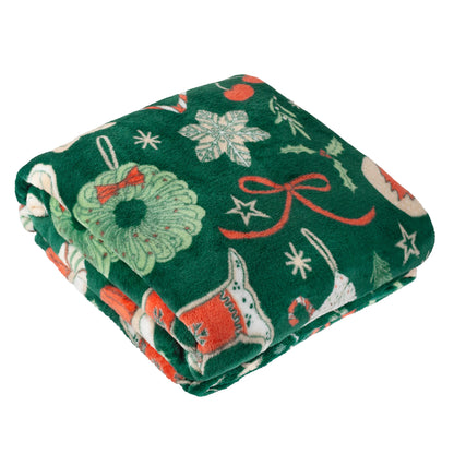 Duvet Day Festive Treats Throw - Emerald