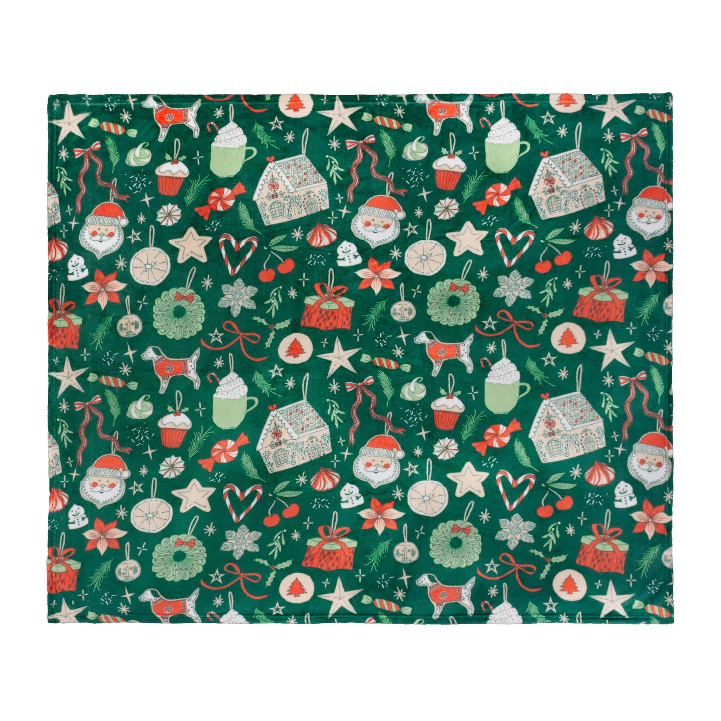 Duvet Day Festive Treats Throw - Emerald