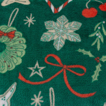 Duvet Day Festive Treats Throw - Emerald