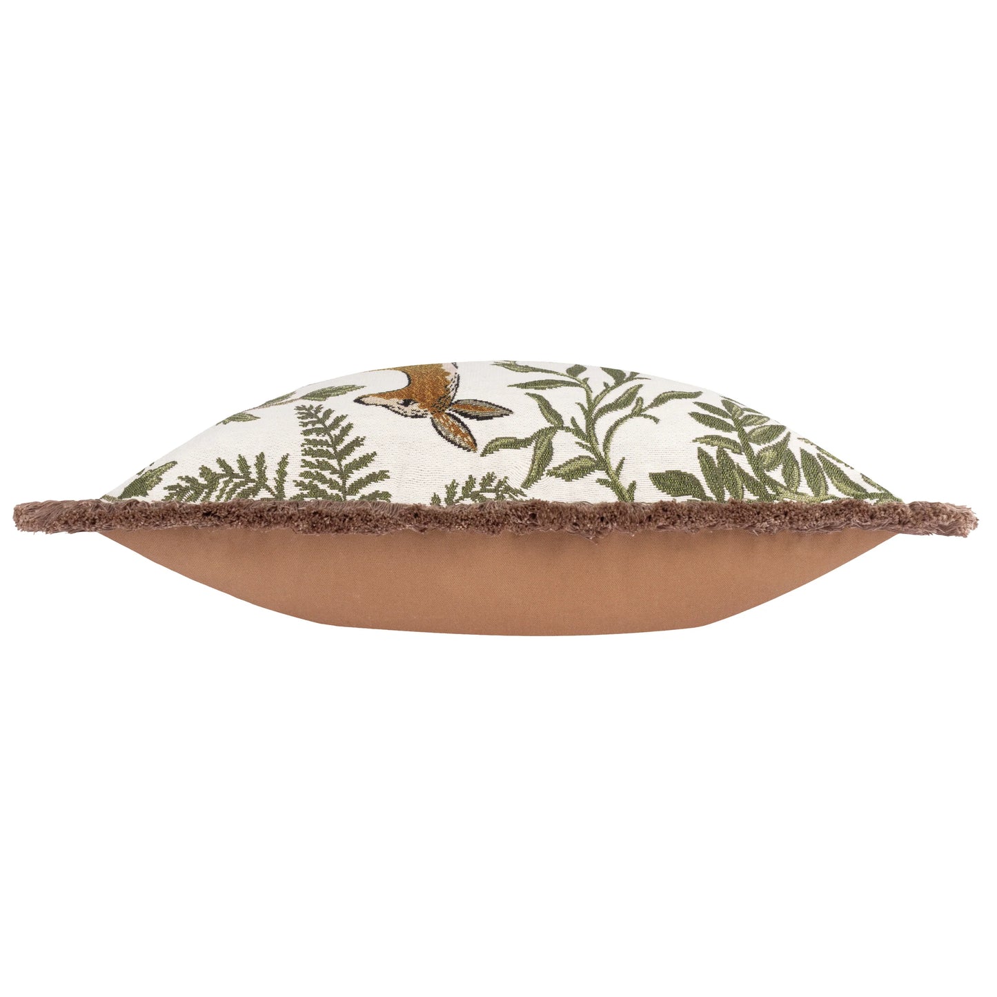 Wylder Fable Fox and Deer Embroidered Cushion - Willow Green
