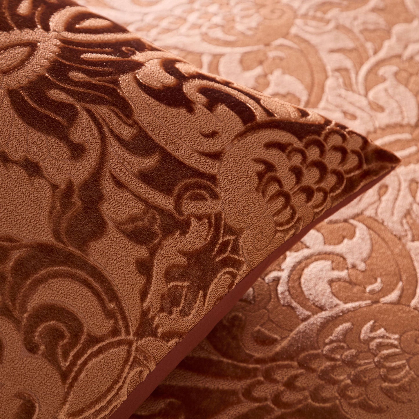 Laurence Llewelyn-Bowen Firenza Velvet Duvet Cover Set - Spice