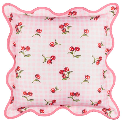 Furn Fruits Cherries Outdoor Cushion - Pink