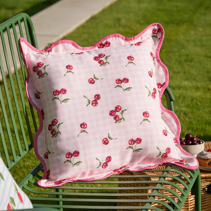 Furn Fruits Strawberries Outdoor Cushion - Blue