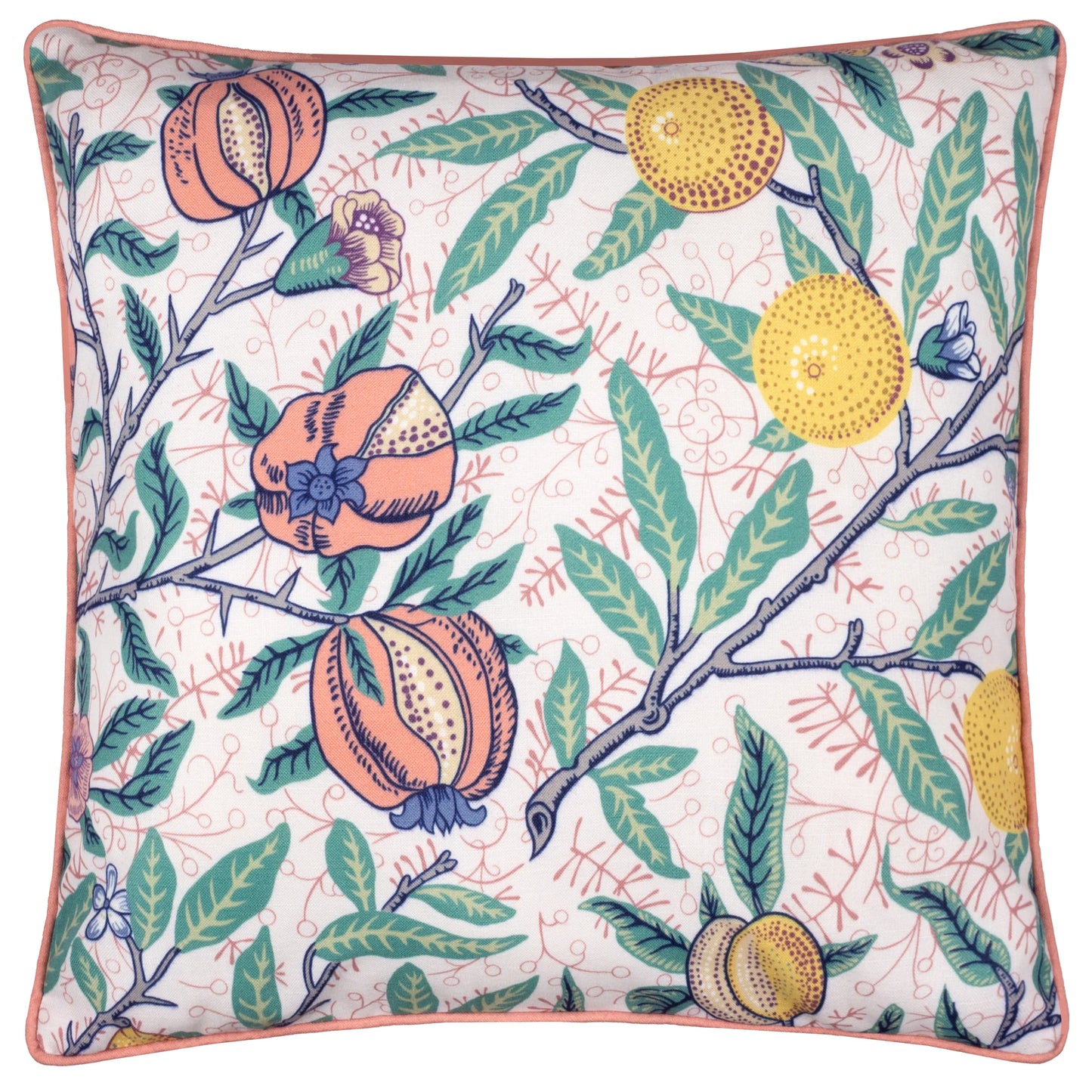 Morris & Co Fruits Outdoor Cushion - Coral/Lemon