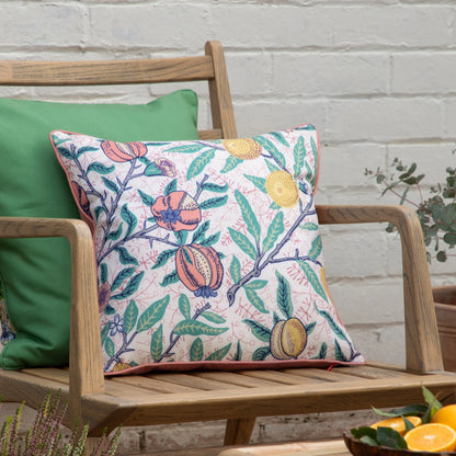 Morris & Co Fruits Outdoor Cushion - Coral/Lemon