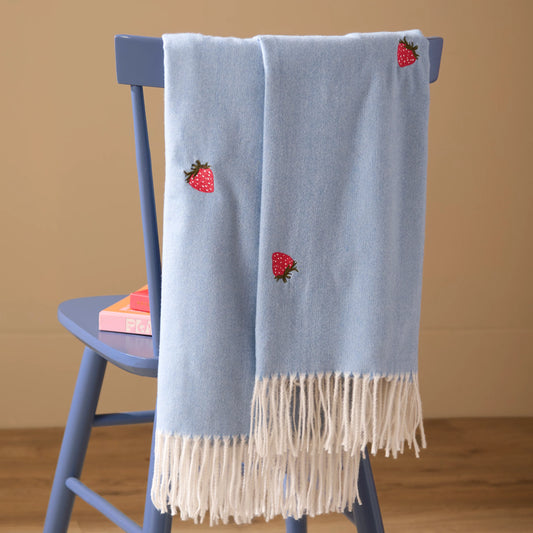 Furn Fruits Throw - Berry Sweet Blue