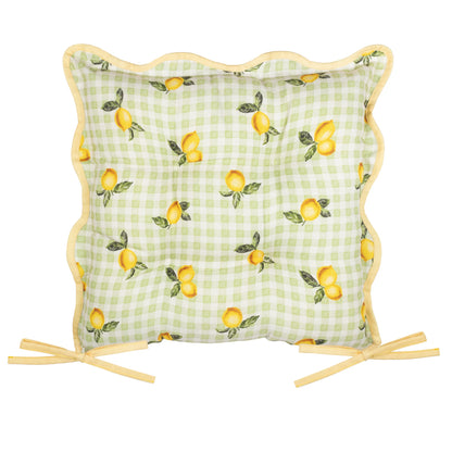 Furn Fruits Lemons Outdoor Seat Pads (Pair) - Sage