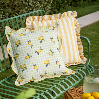 Furn Fruits Lemons Outdoor Cushion - Sage