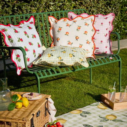Furn Fruits Cherries Outdoor Cushion - Pink