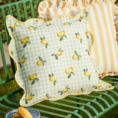 Furn Fruits Lemons Outdoor Cushion - Sage