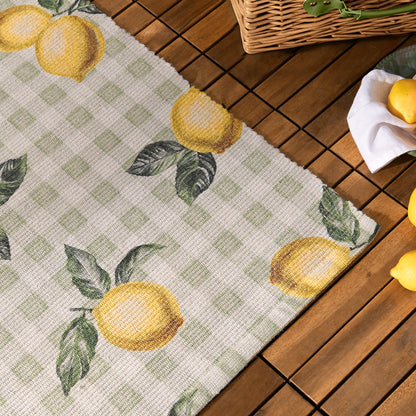 Furn Fruits Lemons Indoor/Outdoor Rug - Sage