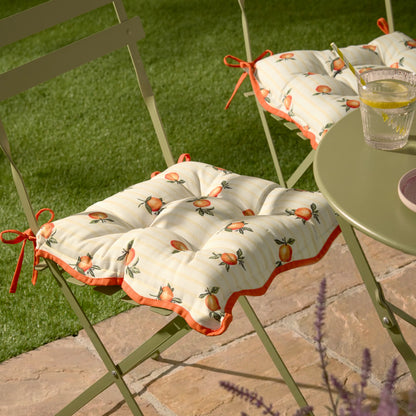 Furn Fruits Oranges Outdoor Seat Pads (Pair) - Yellow