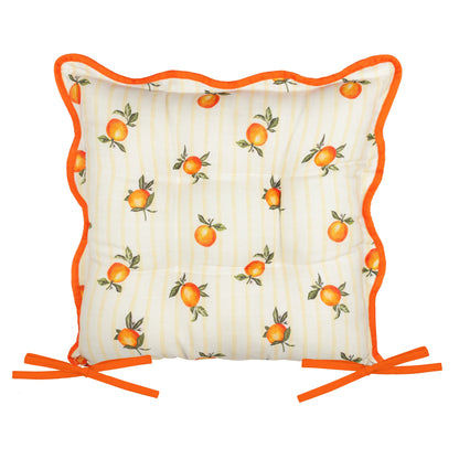 Furn Fruits Oranges Outdoor Seat Pads (Pair) - Yellow
