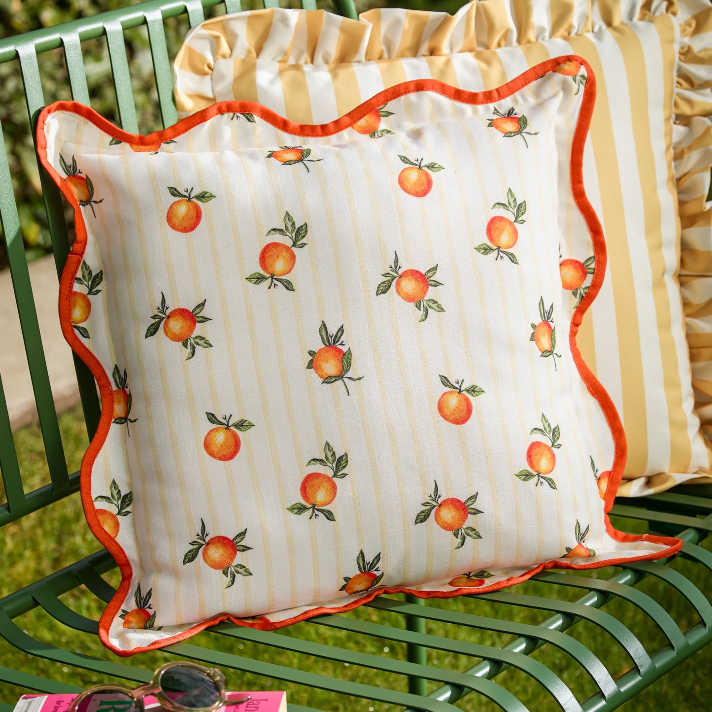 Furn Fruits Oranges Outdoor Cushion - Yellow