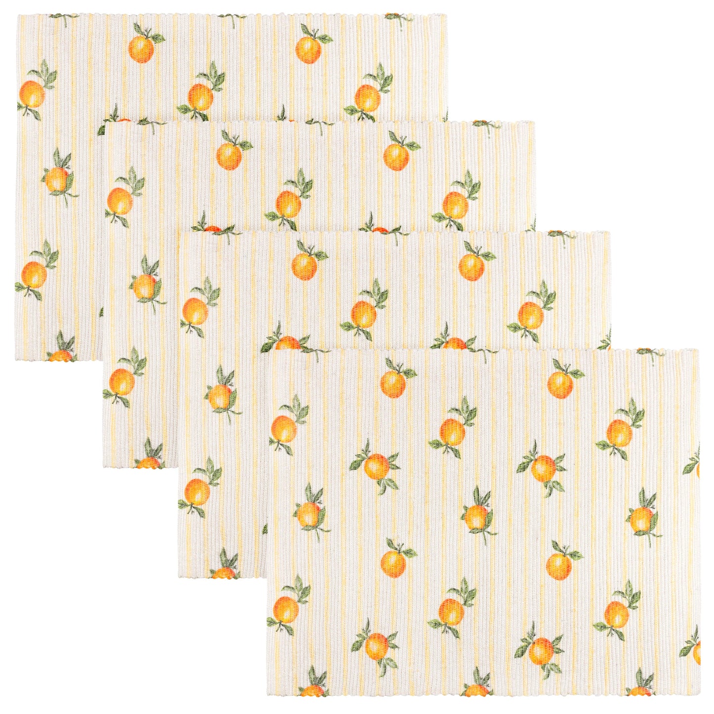 Furn Fruits Oranges Indoor/Outdoor Placemats (Pack of 4) - Yellow