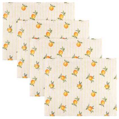 Furn Fruits Oranges Indoor/Outdoor Placemats (Pack of 4) - Yellow