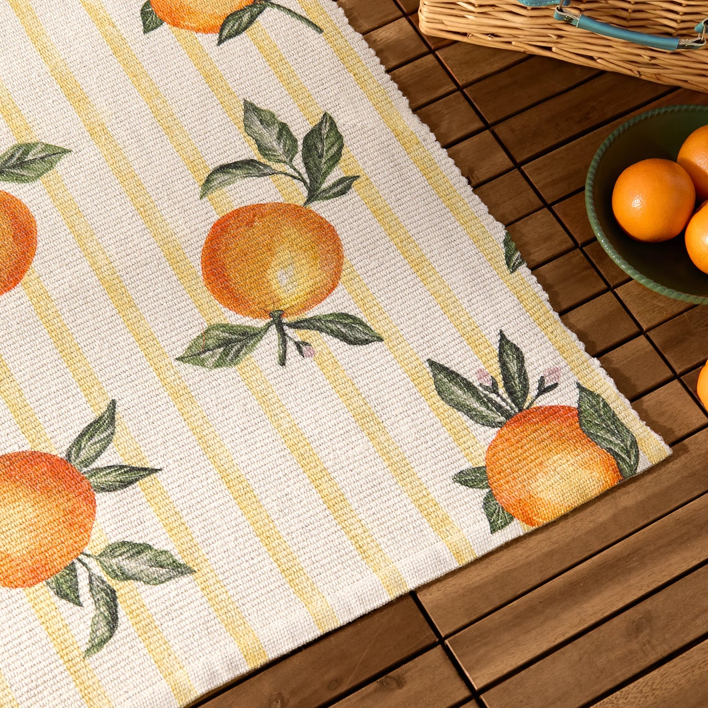 Furn Fruits Lemons Indoor/Outdoor Rug - Yellow
