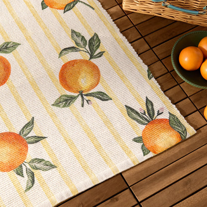 Furn Fruits Lemons Indoor/Outdoor Rug - Yellow